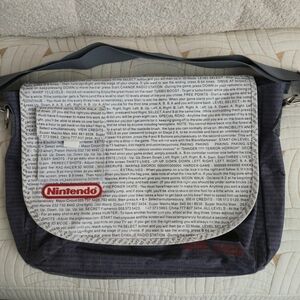 Nintendo Messenger Bag BioWorld Retro Gamer Text Print Shoulder Bag